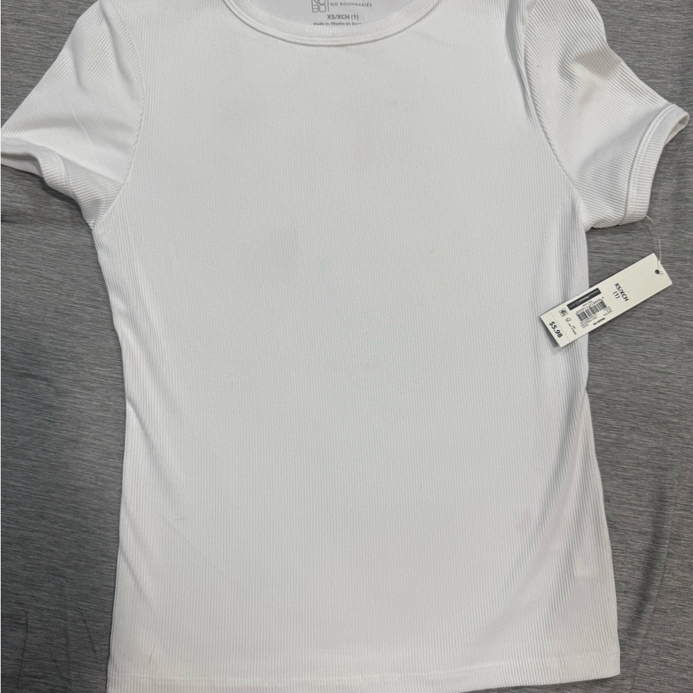 Women's White Short Sleeve Top